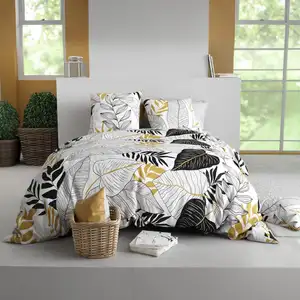 Parure imprimée en coton avec housse de couette + 2 taies 240x220 cm pas cher