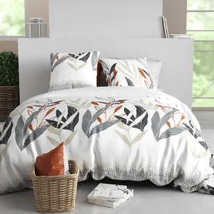 Parure imprimée en coton avec housse de couette + 2 taies 240x220 cm pas cher