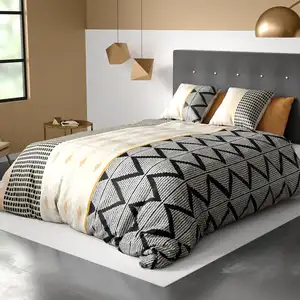 Parure imprimée en coton avec housse de couette + 2 taies 240x220 cm pas cher