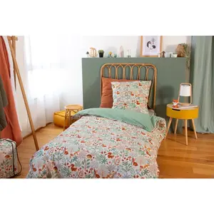 Parure de lit enfant 100% coton imprimée + 1 taie 140x200 cm pas cher