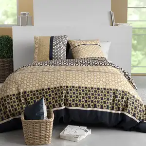 Parure imprimée en coton avec housse de couette + 2 taies 240x220 cm pas cher