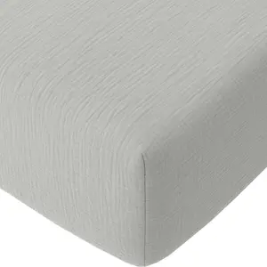 Comparateur de prix : Baton Rouge Drap housse gaze de coton gris glacier 180x200 cm