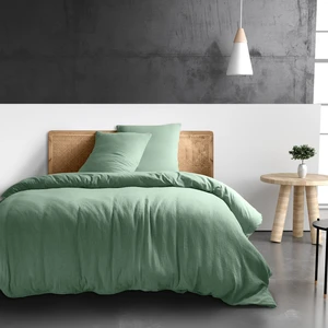 Baton Rouge - Housse de couette 100% Gaze de coton verte 240x220 cm