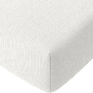 Comparateur de prix : Baton Rouge Drap housse gaze de coton blanc pur 160x200 cm