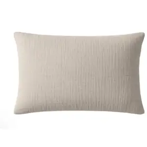 Taie d'oreiller gaze de coton ecru 50x70 cm pas cher