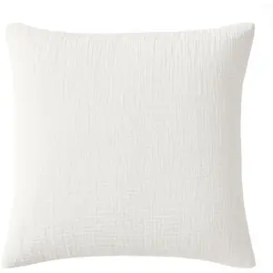 Comparateur de prix : Taie d'oreiller gaze de coton blanc pur 65x65 cm