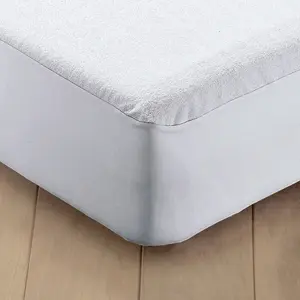 Blanc Passion - Protège-matelas bouclette éponge & imperméable blanc 1... pas cher