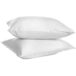 Blanc Passion - 2 Protèges-oreillers bouclette éponge & imperméable bl... pas cher