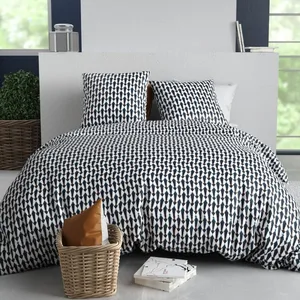 Parure de couette 100% coton 57 fils imprimée 240x220 2 taies pas cher