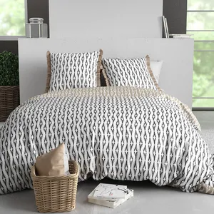 Home Collection - Parure housse de couette Nils blanche 240x220 cm pas cher