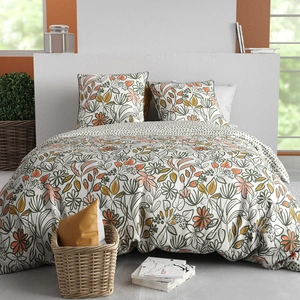 Home Collection - Parure housse de couette Narcisse multicolore - 240x... pas cher
