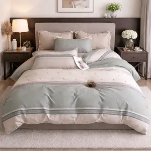 Baton Rouge - Parure housse de couette 3 pièces en percale de coton 80... pas cher