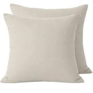 Baton Rouge - 2 taies d'oreiller 100% percale de coton 70 fils naturel...