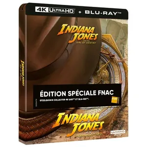WALT DISNEY COMPANY Indiana Jones et le Cadran de la Destinée Édition Collector Limitée Spéciale Fnac Steelbook Blu-ray 4K Ultra HD