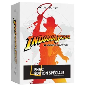 Escd Cnt Coffret Indiana Jones 4 Films Edition Spéciale Fnac Limitée Steelbook Combo Blu-ray 4K Ultra HD Blu-ray