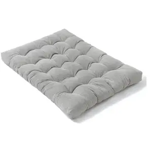 Matelas Futon - BANANAIR - 140x190 cm - Mousse - 2 places - Gris clair pas cher