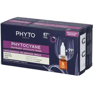 Comparateur de prix : Phytocyane Traitement Antichute Femme Chute Progressive | 12 x 5 ml