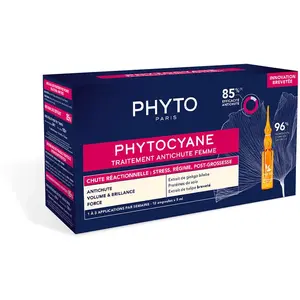 Anti-Hair Loss Ampoulles Phyto Paris Phytocyane Reactionelle 12 x 5 ml