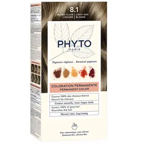 Comparateur de prix : PHYTO Color Coloration permanente n° 8.1 Blond Cendré enrichie en pigments végétaux