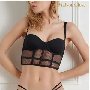 Maison Close Soutien Gorge Bustier Sacré Coeur NoirVendu parespaceplaisir