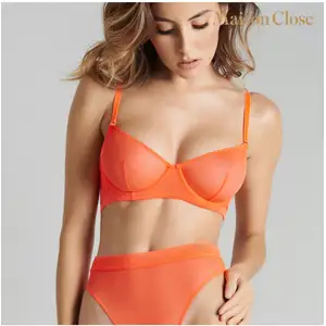 Maison Close Soutien-Gorge Corbeille Corps à Corps Néon Orange FluoVendu parsexyavenue