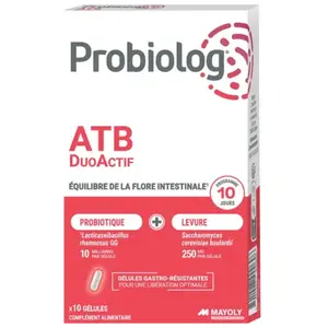 Comparateur de prix : Mayoly Spindler Probiolog ATB DuoActif 10 Gélules