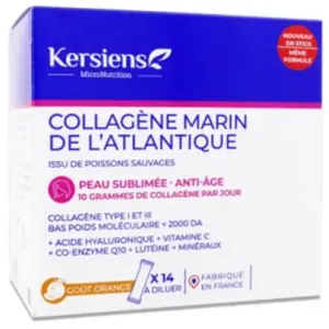 KERSIENS Collagène Marin de l'Atlantique Peau Sublimée Anti-Age - 14 s...Vendu parparasanteonline