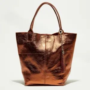 Abaco Studio - Sac cabas en Cuir Yana bronze - 37x25x35 cm OS