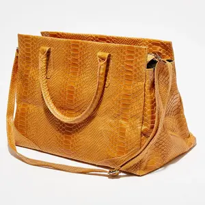 1987 by Abaco - Sac à main en Cuir Myra camel - 28x39.5x20.5 cm OS
