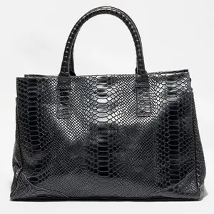 1987 by Abaco - Sac à main en Cuir Myra noir - 28x39.5x20.5 cm OS