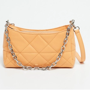 Christian Laurier - Sac bandoulière en Cuir Nyx abricot - 24.5x15x8 cm... pas cher
