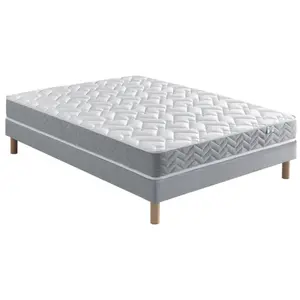 Douces Nuits Ensemble maeva mousse hr 35g/m3 + sommier base ferme 160x200 pas cher