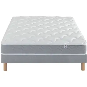 Comparateur de prix : Ensemble Matelas Douces Nuits Remory 667 ressorts ensachés + 2 cm Visc...
