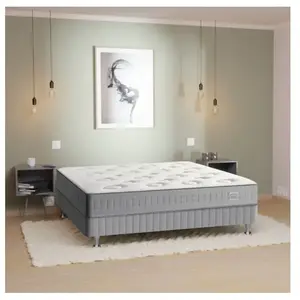 Comparateur de prix : Ensemble Simmons Climos - 600 ressorts ensachés 140x190 Gris