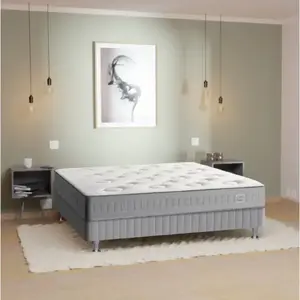 Matelas Simmons Climos - 600 ressorts ensachés 90x200 Blanc pas cher