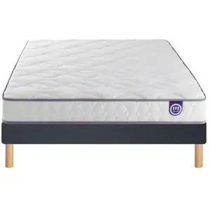 Merinos Ensemble Happy Lit - 100% Latex + Sommier Confort Ferme 140x200 pas cher