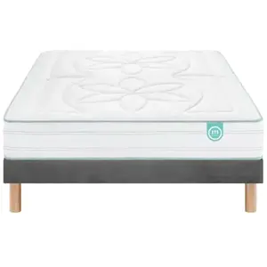 Ensemble Merinos CozyGreen 100% Latex Naturel + Sommier Confort Medium... pas cher