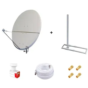 Kit Antenne Parabole 130 cm Aluminium + Support de Chevron Fixation To... pas cher