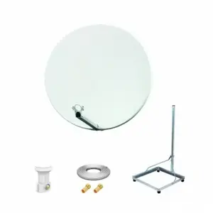 Kit Antenne Parabole 75 cm fibre + Support balcon Acier 1m pour dalle ...Vendu parrakuten