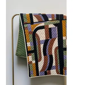 Mapoésie - Boutis en coton Supersonic Vert 135x190 pas cher