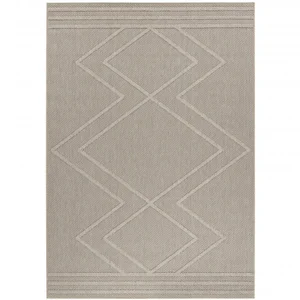 STUDIO DECO Tapis effet jute naturel à relief berbère beige 240x340cm pas cher