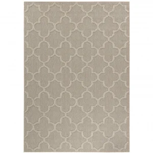 STUDIO DECO Tapis effet jute naturel alhambra beige 140x200cm pas cher