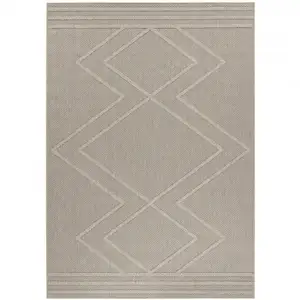 STUDIO DECO Tapis effet jute naturel à relief berbère beige 80x150cm pas cher