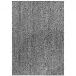 STUDIO DECO Tapis effet jute naturel à relief losanges gris 120x170cm pas cher