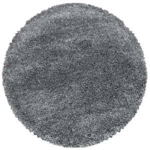 STUDIO DECO Tapis cosy rond à poils longs gris 160x160cm pas cher