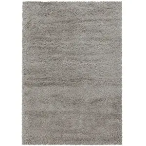 STUDIO DECO Tapis cosy à poils longs greige 160x230cm pas cher