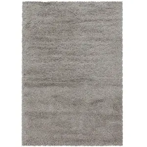 STUDIO DECO Tapis cosy à poils longs greige 120x170cm pas cher