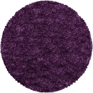 STUDIO DECO Tapis cosy rond à poils longs violet 200x200cm pas cher