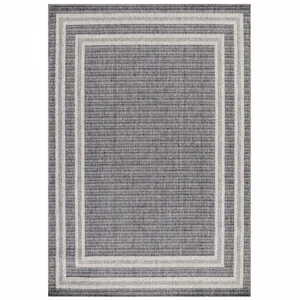 STUDIO DECO Tapis extérieur tissé plat gris et greige 200x290cm pas cher
