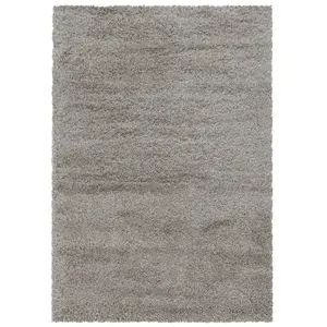 STUDIO DECO Tapis cosy à poils longs greige 240x340cm pas cher